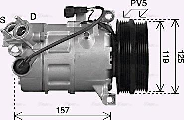 AVA VOAK303 - Compressore, Climatizzatore www.autoricambi360.it