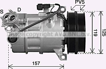 AVA VOK303 - Compressore, Climatizzatore www.autoricambi360.it