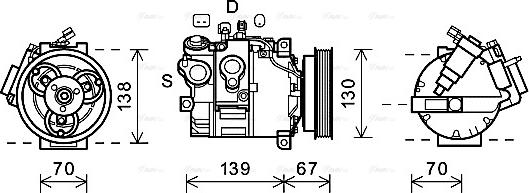 AVA VOK167 - Compressore, Climatizzatore www.autoricambi360.it