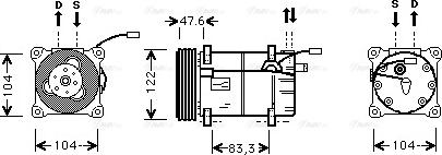 AVA VO K109 - Compressore, Climatizzatore www.autoricambi360.it