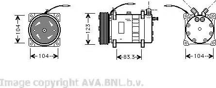 AVA VO K102 - Compressore, Climatizzatore www.autoricambi360.it