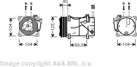 AVA VO K119 - Compressore, Climatizzatore www.autoricambi360.it