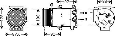 AVA VOK184 - Compressore, Climatizzatore www.autoricambi360.it