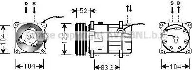 AVA VO K122 - Compressore, Climatizzatore www.autoricambi360.it