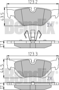 BENDIX 510489 - Kit pastiglie freno, Freno a disco www.autoricambi360.it