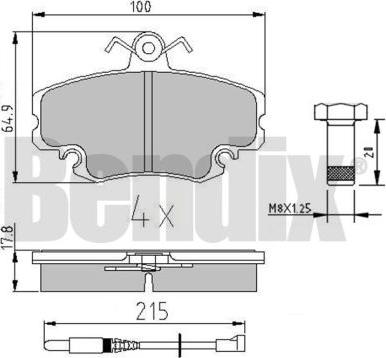 BENDIX 510434 - Kit pastiglie freno, Freno a disco www.autoricambi360.it