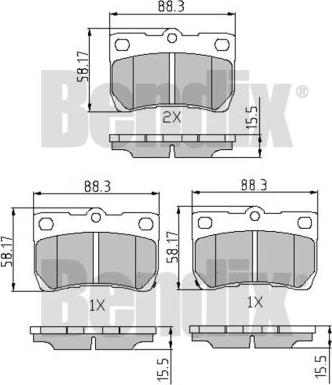 BENDIX 510561 - Kit pastiglie freno, Freno a disco www.autoricambi360.it