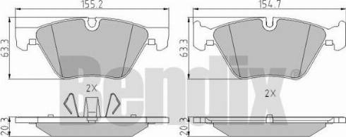 BENDIX 510507 - Kit pastiglie freno, Freno a disco www.autoricambi360.it