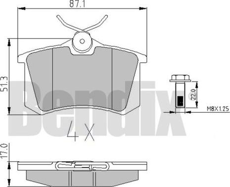 BENDIX 510070 - Kit pastiglie freno, Freno a disco www.autoricambi360.it