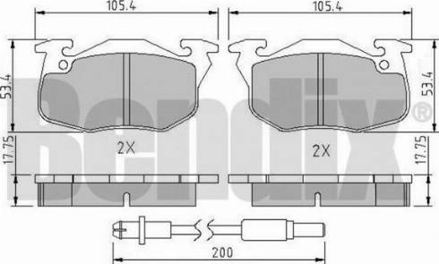 BENDIX 510187 - Kit pastiglie freno, Freno a disco www.autoricambi360.it