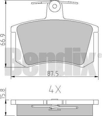 BENDIX 510265 - Kit pastiglie freno, Freno a disco www.autoricambi360.it