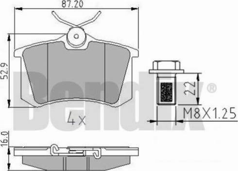 BENDIX 510225 - Kit pastiglie freno, Freno a disco www.autoricambi360.it