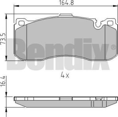BENDIX 510724 - Kit pastiglie freno, Freno a disco www.autoricambi360.it