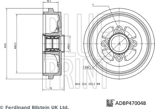 Blue Print ADBP470048 - Tamburo freno www.autoricambi360.it
