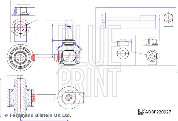 Blue Print ADBP850025 - Asta / Puntone, Stabilizzatore www.autoricambi360.it