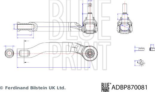 Blue Print ADBP870081 - Testa barra d'accoppiamento www.autoricambi360.it
