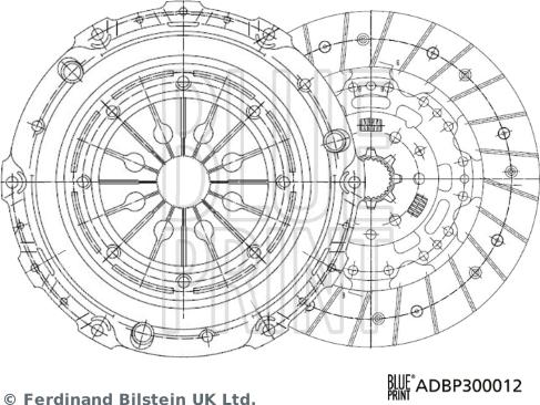 Blue Print ADBP300012 - Kit frizione www.autoricambi360.it