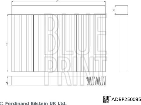 Blue Print ADBP250095 - Filtro, Aria abitacolo www.autoricambi360.it