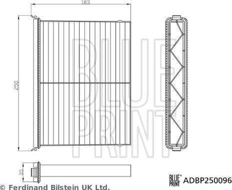 Blue Print ADBP250096 - Filtro, Aria abitacolo www.autoricambi360.it