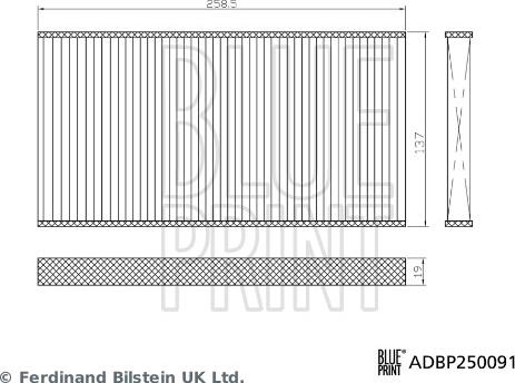 Blue Print ADBP250091 - Filtro, Aria abitacolo www.autoricambi360.it