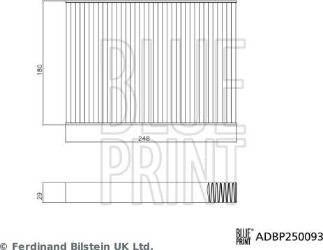 Blue Print ADBP250093 - Filtro, Aria abitacolo www.autoricambi360.it