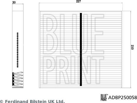 Blue Print ADBP250058 - Filtro, Aria abitacolo www.autoricambi360.it