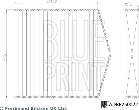 Blue Print ADBP250022 - Filtro, Aria abitacolo www.autoricambi360.it