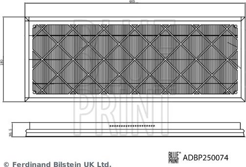 Blue Print ADBP250074 - Filtro, Aria abitacolo www.autoricambi360.it