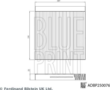 Blue Print ADBP250076 - Filtro, Aria abitacolo www.autoricambi360.it