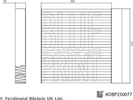 Blue Print ADBP250077 - Filtro, Aria abitacolo www.autoricambi360.it