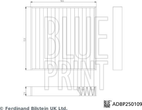 Blue Print ADBP250109 - Filtro, Aria abitacolo www.autoricambi360.it