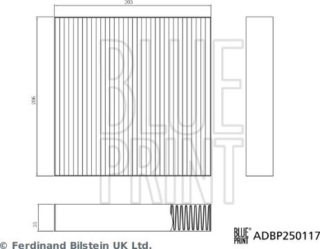 Blue Print ADBP250117 - Filtro, Aria abitacolo www.autoricambi360.it