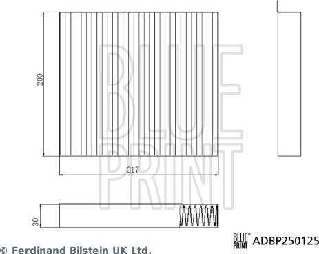 Blue Print ADBP250125 - Filtro, Aria abitacolo www.autoricambi360.it