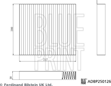 Blue Print ADBP250126 - Filtro, Aria abitacolo www.autoricambi360.it