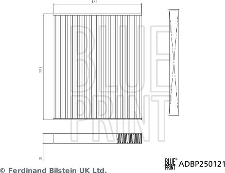 Blue Print ADBP250121 - Filtro, Aria abitacolo www.autoricambi360.it