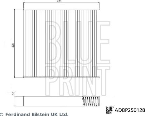 Blue Print ADBP250128 - Filtro, Aria abitacolo www.autoricambi360.it