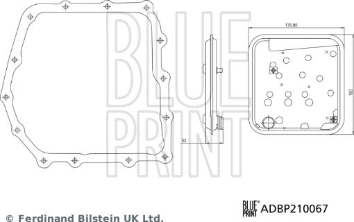Blue Print ADBP210067 - Filtro idraulico, Cambio automatico www.autoricambi360.it