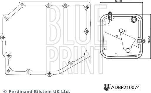 Blue Print ADBP210074 - Filtro idraulico, Cambio automatico www.autoricambi360.it