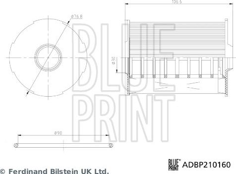 Blue Print ADBP210160 - Filtro olio www.autoricambi360.it