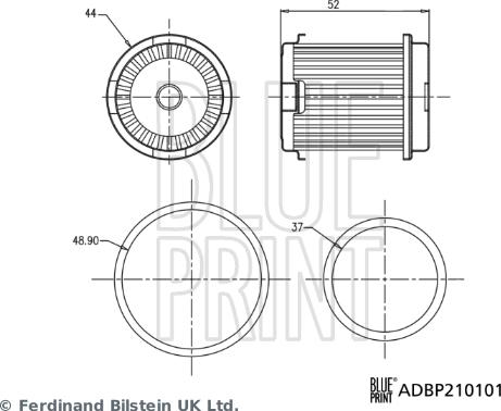 Blue Print ADBP210101 - Filtro idraulico, Cambio automatico www.autoricambi360.it