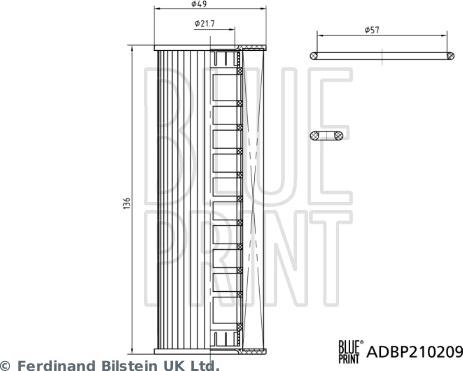 Blue Print ADBP210209 - Filtro olio www.autoricambi360.it