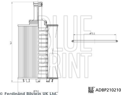 Blue Print ADBP210210 - Filtro olio www.autoricambi360.it
