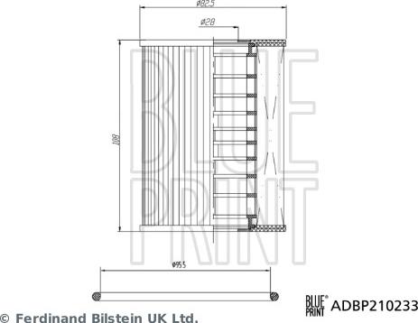 Blue Print ADBP210233 - Filtro olio www.autoricambi360.it