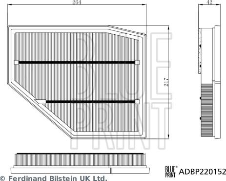 Blue Print ADBP220152 - Filtro aria www.autoricambi360.it