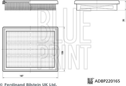 Blue Print ADBP220165 - Filtro aria www.autoricambi360.it