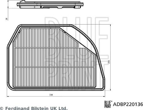 Blue Print ADBP220136 - Filtro aria www.autoricambi360.it