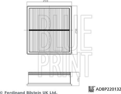 Blue Print ADBP220132 - Filtro aria www.autoricambi360.it