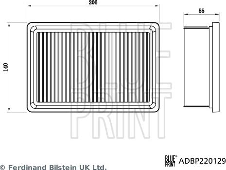 Blue Print ADBP220129 - Filtro aria www.autoricambi360.it