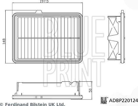 Blue Print ADBP220124 - Filtro aria www.autoricambi360.it