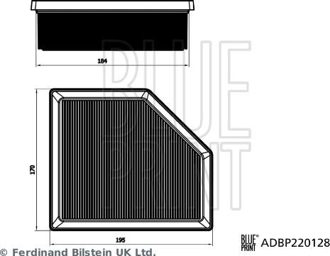 Blue Print ADBP220128 - Filtro aria www.autoricambi360.it